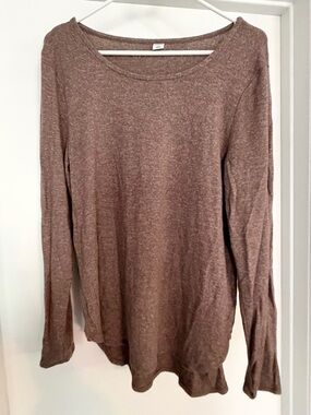 Old Navy Women's Long Sleeve Knit Top - Brown Heather